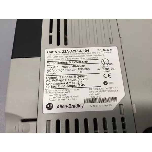 ALLEN-BRADLEY 22A-A2P3N104
