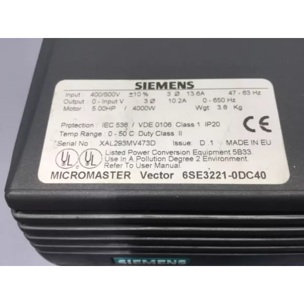 SIEMENS 6SE32210DC40