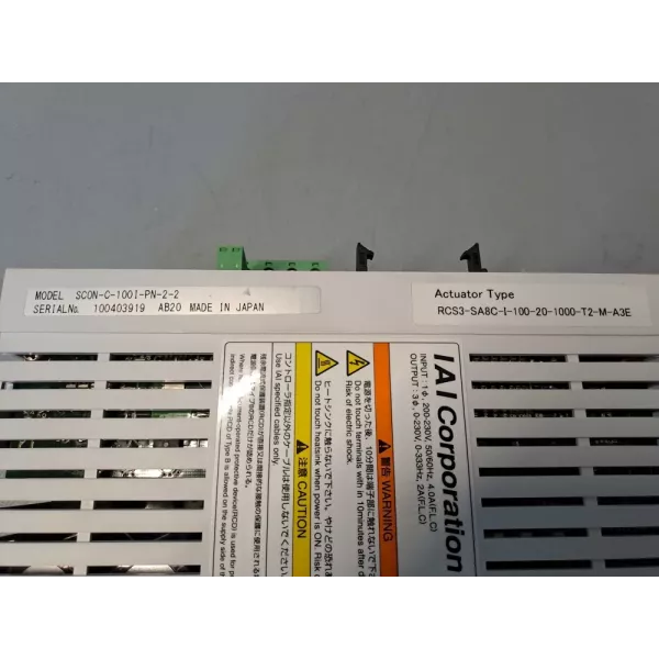 IAI CORPORATION  RCS3-SA8C-I-100-20-1000-T2-M-A3E +SCON-C-1001-PN-2-2
