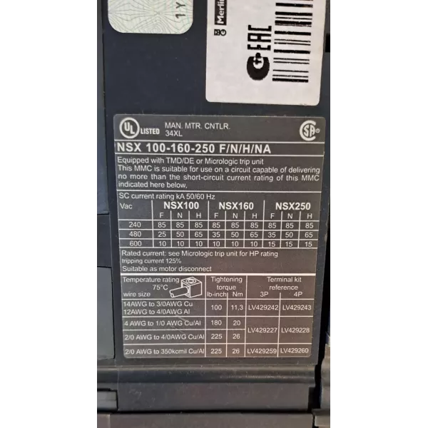 SCHNEIDER  LV429003 + LV429210 + C103TM100