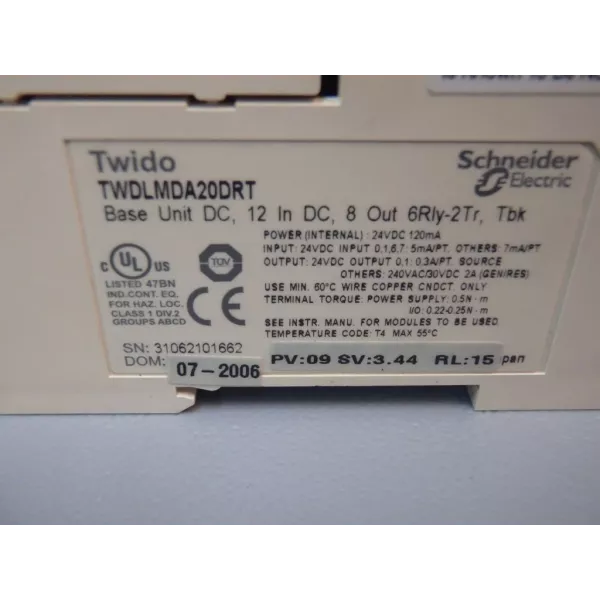 TÉLÉMÉCANIQUE  TWDLMDA20DRT