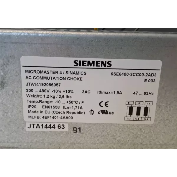 SIEMENS 6SE6400-3CC00-2AD3