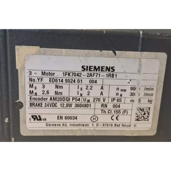 SIEMENS 1FK7042-2AF71-1RB1