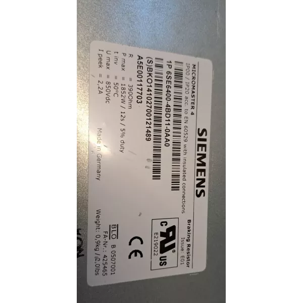 SIEMENS 6SE6400-4BD11-0AA0