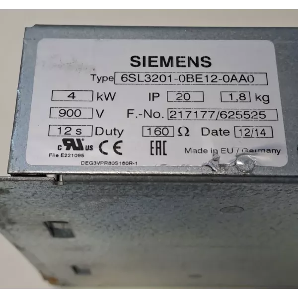 SIEMENS 6SL3201-0BE12-0AA0