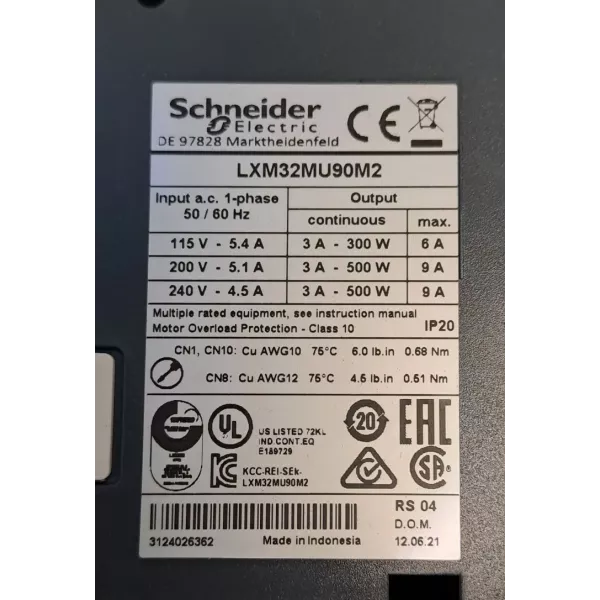 SCHNEIDER  LXM32MU90M2