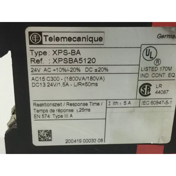 TÉLÉMÉCANIQUE  XPS-BA5120