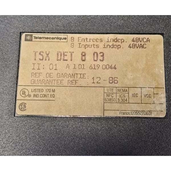 TÉLÉMÉCANIQUE  TSXDET803