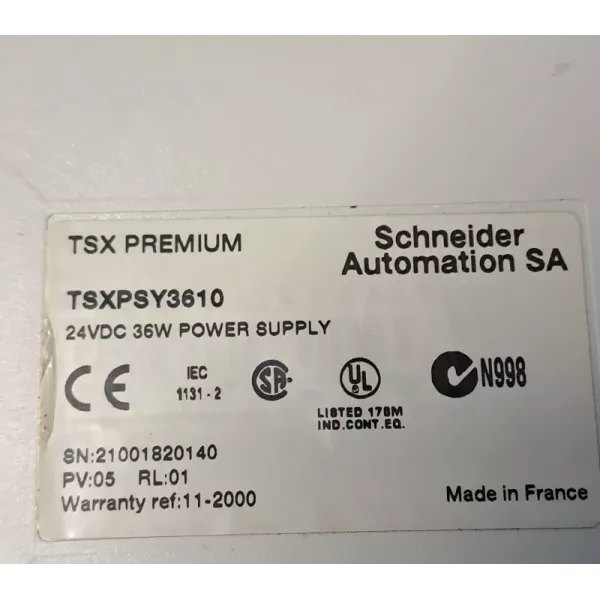 SCHNEIDER  TSXPSY3610