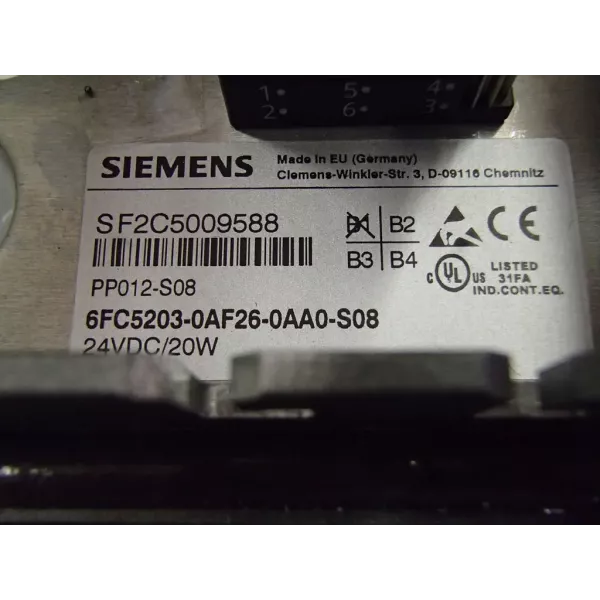SIEMENS 6FC5203-0AF26-0AA0-S08