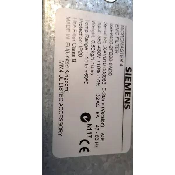 SIEMENS 6SE6400-2FB00-6AD0
