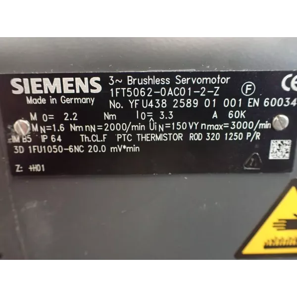 SIEMENS 1FT5062-0AC01-2-ZZ:+H01