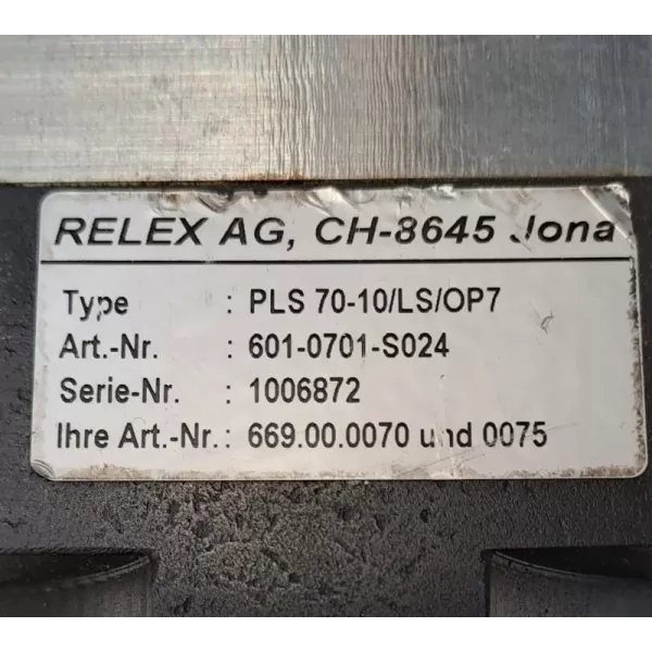 RELEX AG PLS 70-10/LS/OP7