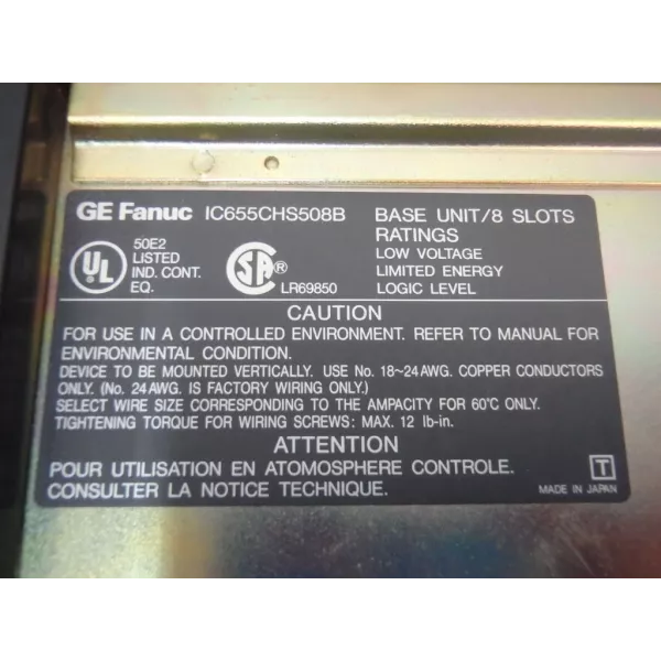 GE FANUC  IC655CHS508B