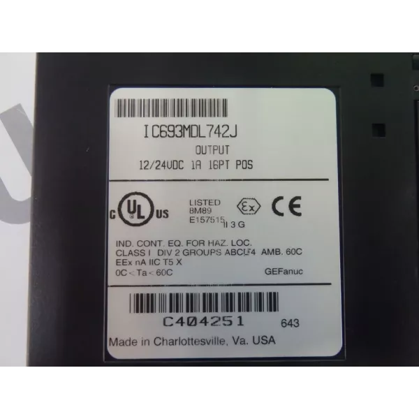 GE FANUC  IC693MDL742
