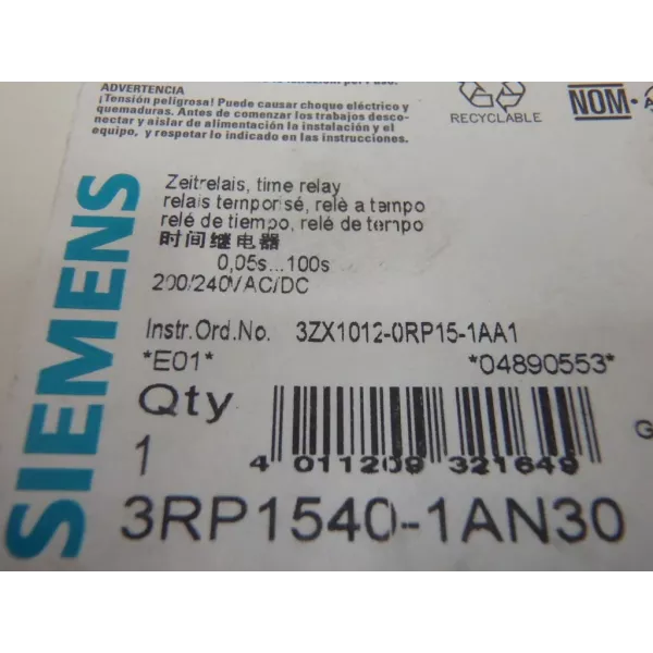 SIEMENS 3RP1540-1AN30