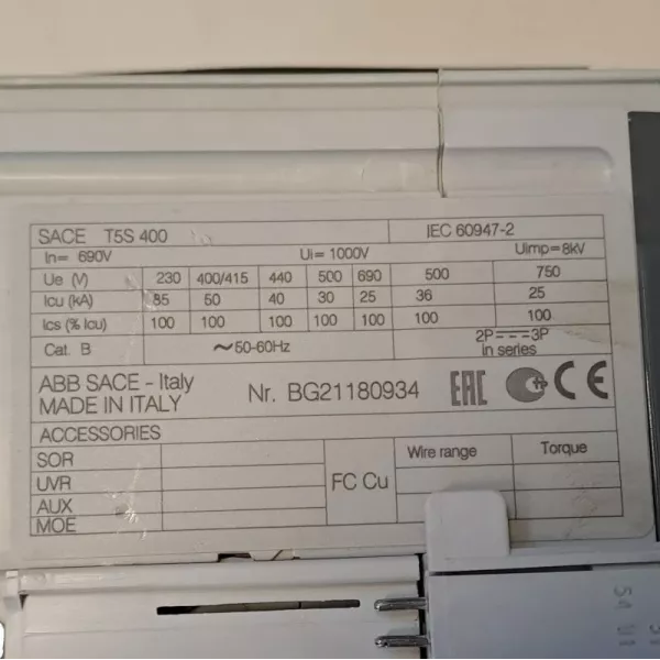 ABB SACE T5S 400