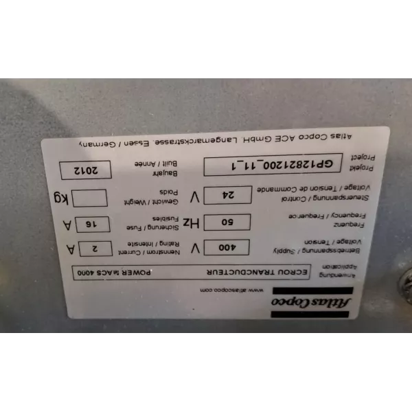 ATLAS COPCO 8435566000 + 8435651100 + 8435650000
