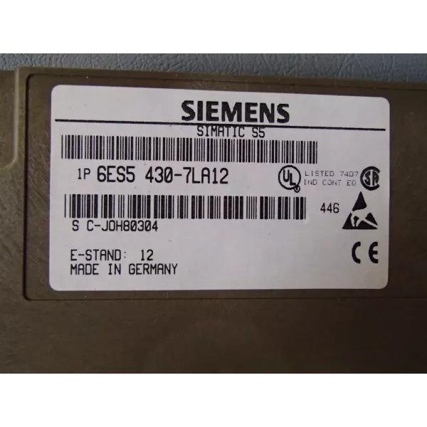 SIEMENS 6ES5430-7LA12