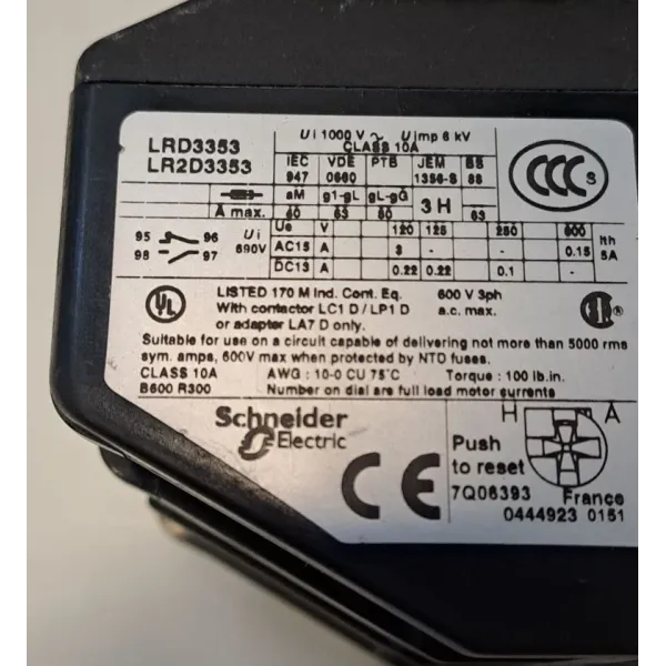 TÉLÉMÉCANIQUE  LRD3353