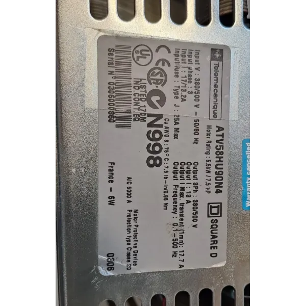 TÉLÉMÉCANIQUE  ATV58HU90N4