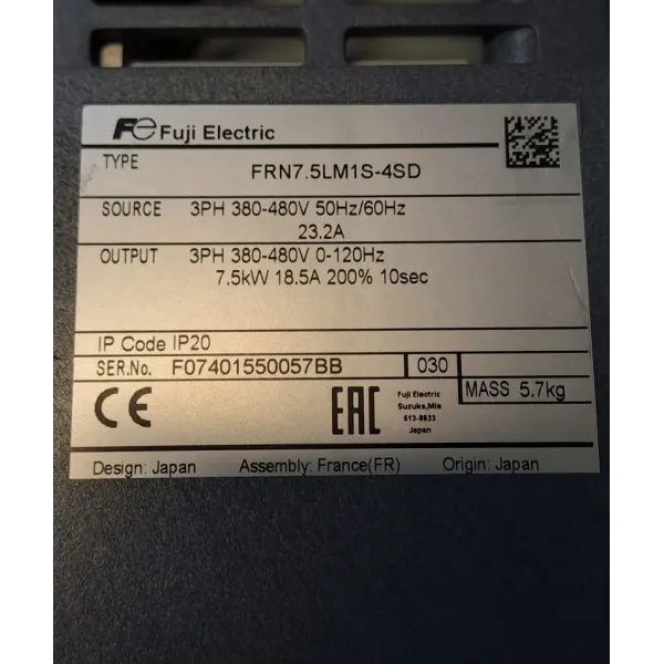 FUJI ELECTRIC FRN7.5LM1S-4SD