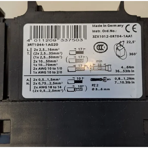 SIEMENS 3RT1044-1AG20