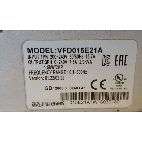 DELTA VFD015E21A