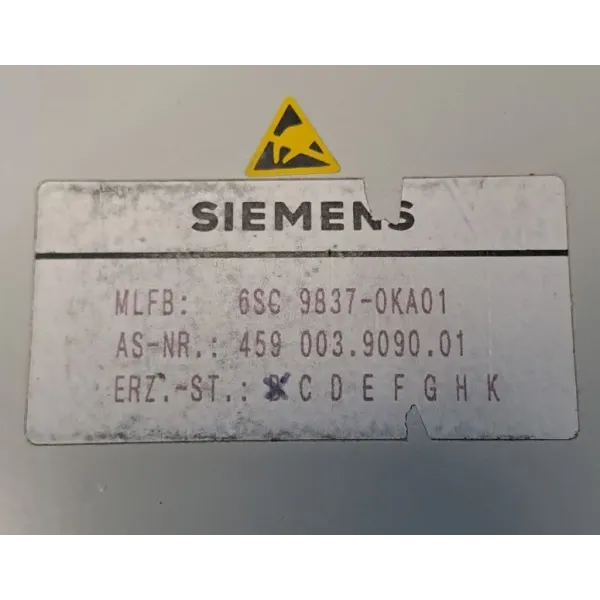 SIEMENS 6SC9837-0KA01