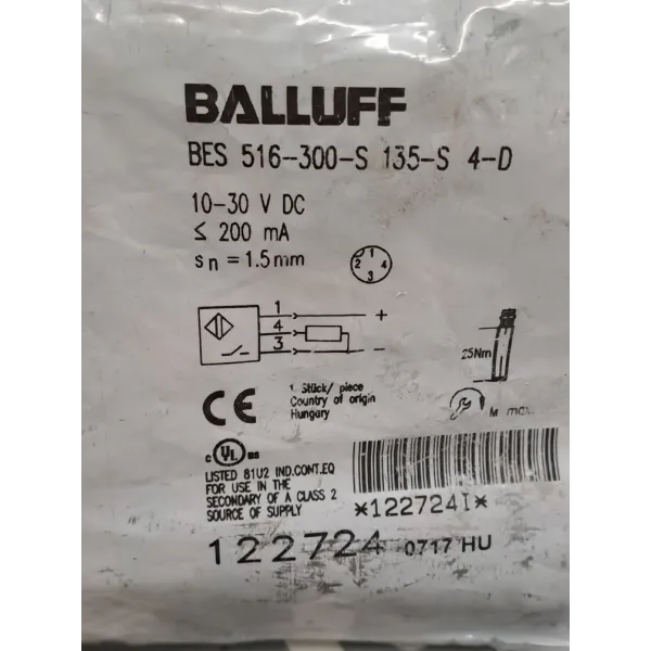 BALLUFF  BES516300S135S4D