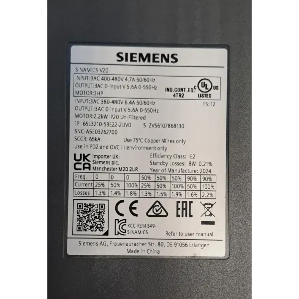 SIEMENS 6SL3210-5BE22-2UV0