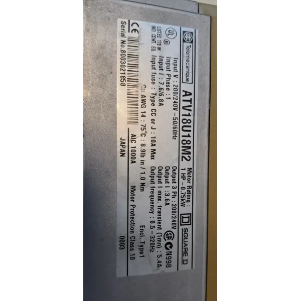 TÉLÉMÉCANIQUE  ATV18U18M2