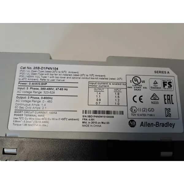 ALLEN BRADLEY  25BD1P4N104