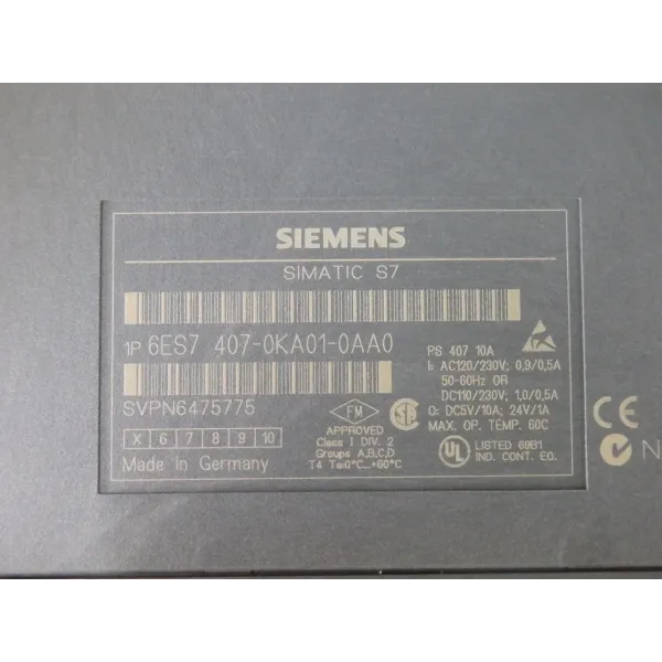 SIEMENS 6ES7407-0KA01-0AA0