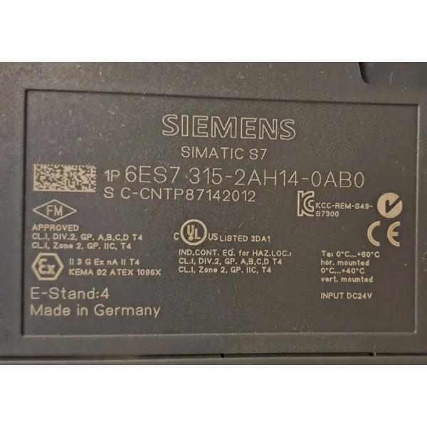 SIEMENS 6ES7315-2AH14-0AB0