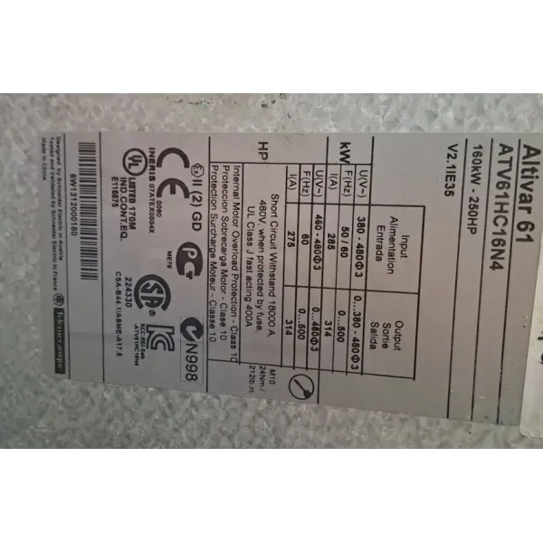 SCHNEIDER  ATV61HC16N4PA