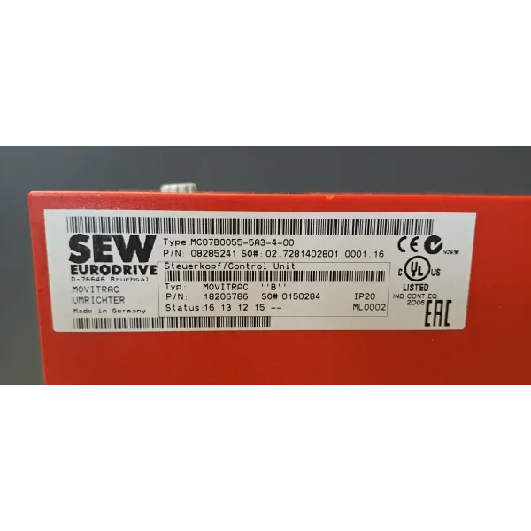 SEW EURODRIVE  MDX60A0054-5A3-4-00 + MC07B0055-5A3-4-00