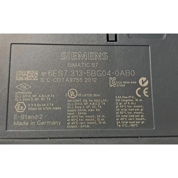 SIEMENS 6ES7313-5BG04-0AB0