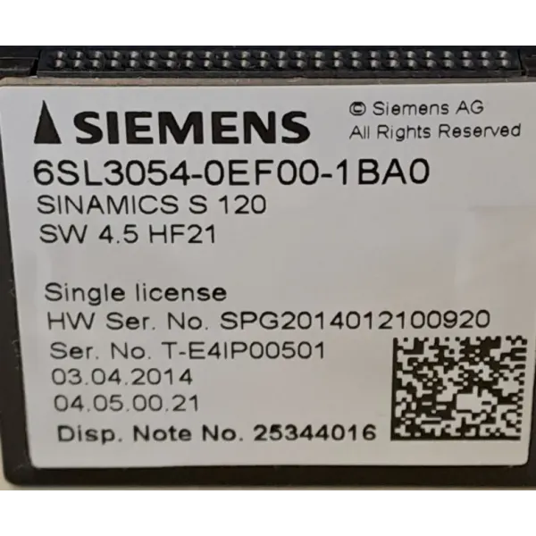 SIEMENS 6SL3054-0EF00-1BA0