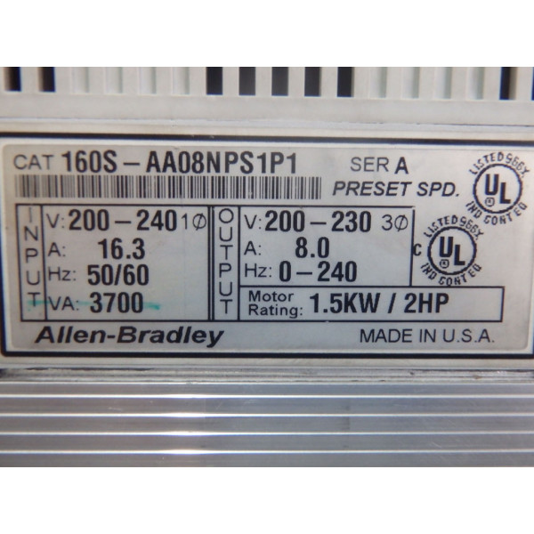 ALLEN-BRADLEY 160S-AA08NPS1P1
