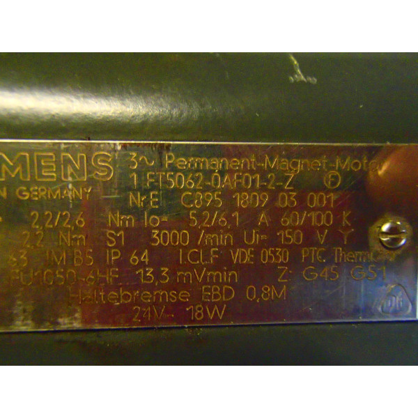 SIEMENS 1FT5062-0AF01-2-Z