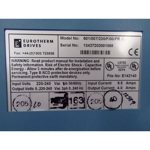 EUROTHERM 601/007/230/F/00/FR