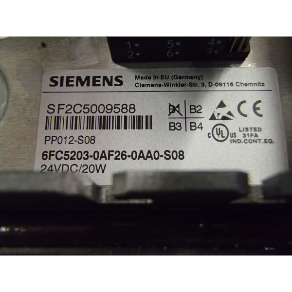 SIEMENS 6FC5203-0AF26-0AA0-S08