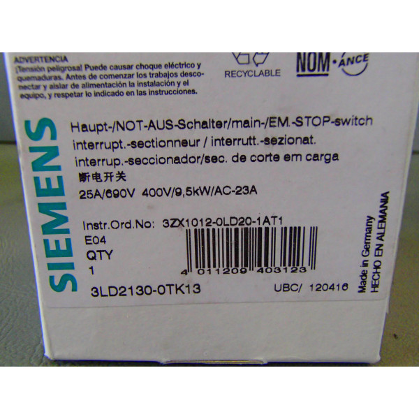 SIEMENS 3LD2130-0TK13