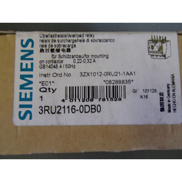 SIEMENS 3RU2116-0DB0