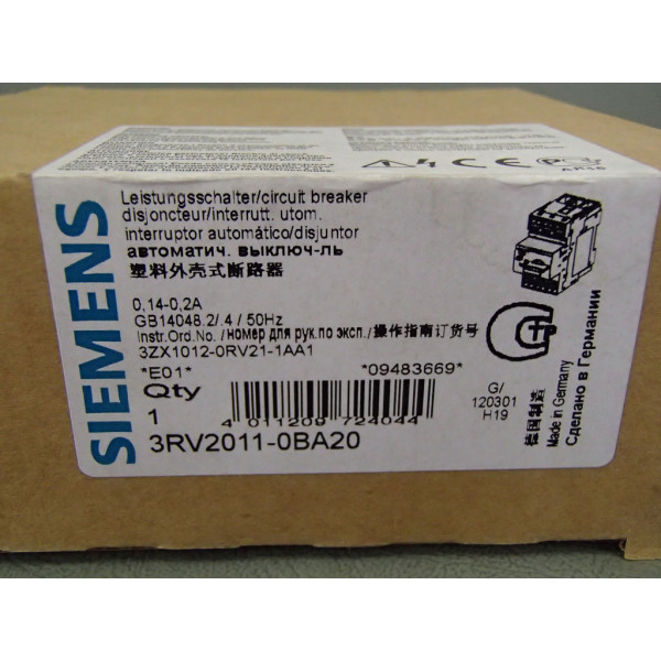 SIEMENS 3RV2011-0BA20