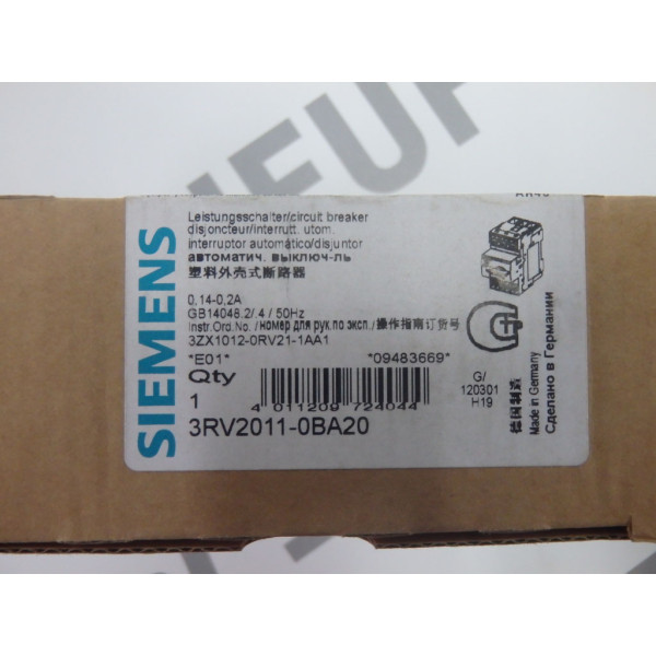 SIEMENS 3RV2011-0BA20