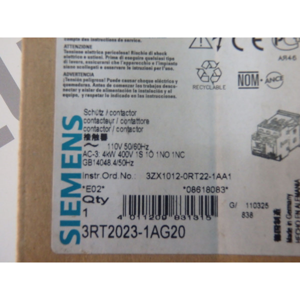 SIEMENS 3RT2023-1AG20