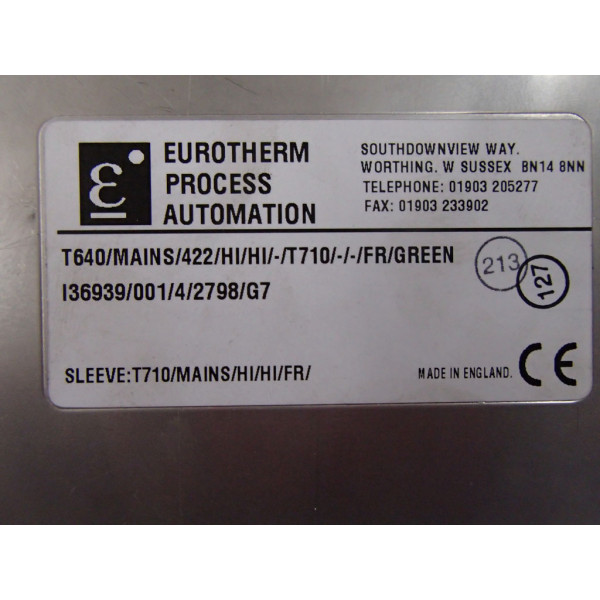 EUROTHERM T640/MAINS/422/HI/HI/-/T710