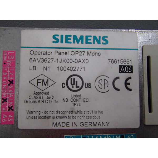 SIEMENS 6AV3627-1JK00-0AX0